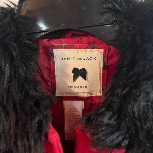 Janie and Jack wool Holiday Coat with faux fur collar size 5 - Picture 4 of 4